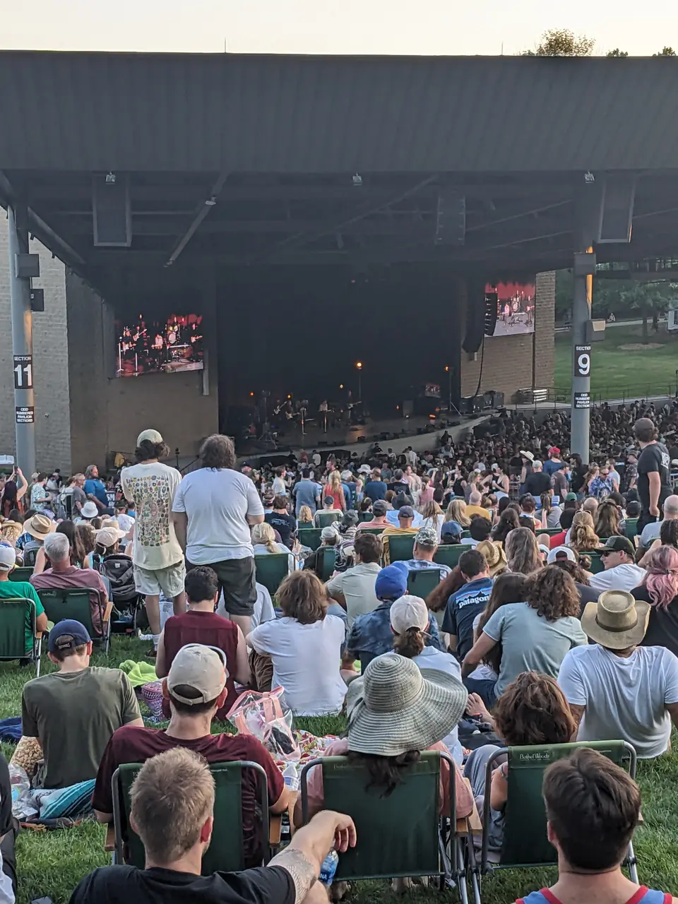 A summer concert crowd at the Bethel Woods pavilion